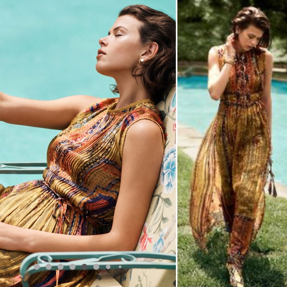 Anthropologie Bhanuni by Jyoti Citron Maxi Dress Size XS - Picture 2 of 15